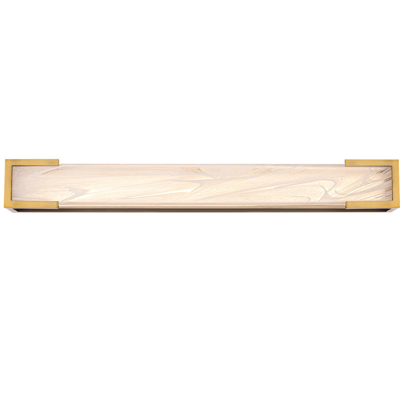 Aged Brass Frozen Zone Vanity Light by Modern Forms