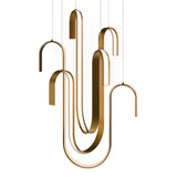 Aged Brass Seahorse 4CCT Multi-Light Suspension by Modern Forms