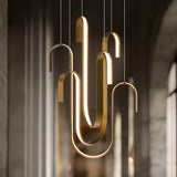 Aged Brass Seahorse 4CCT Multi-Light Suspension by Modern Forms