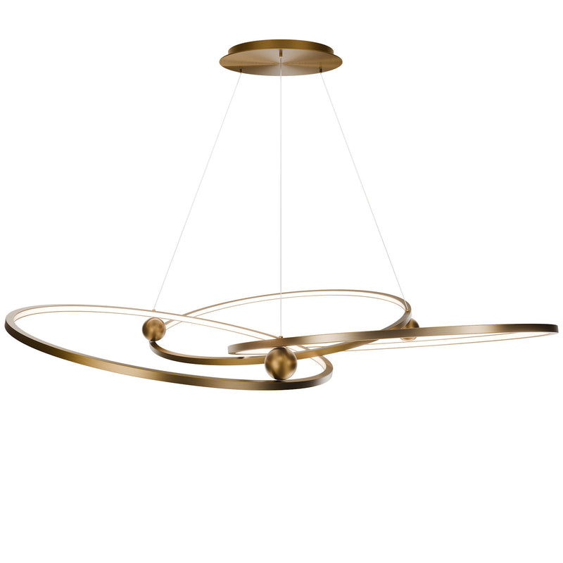 Aged Brass Sidewinder Linear Suspension by WAC Lighting
