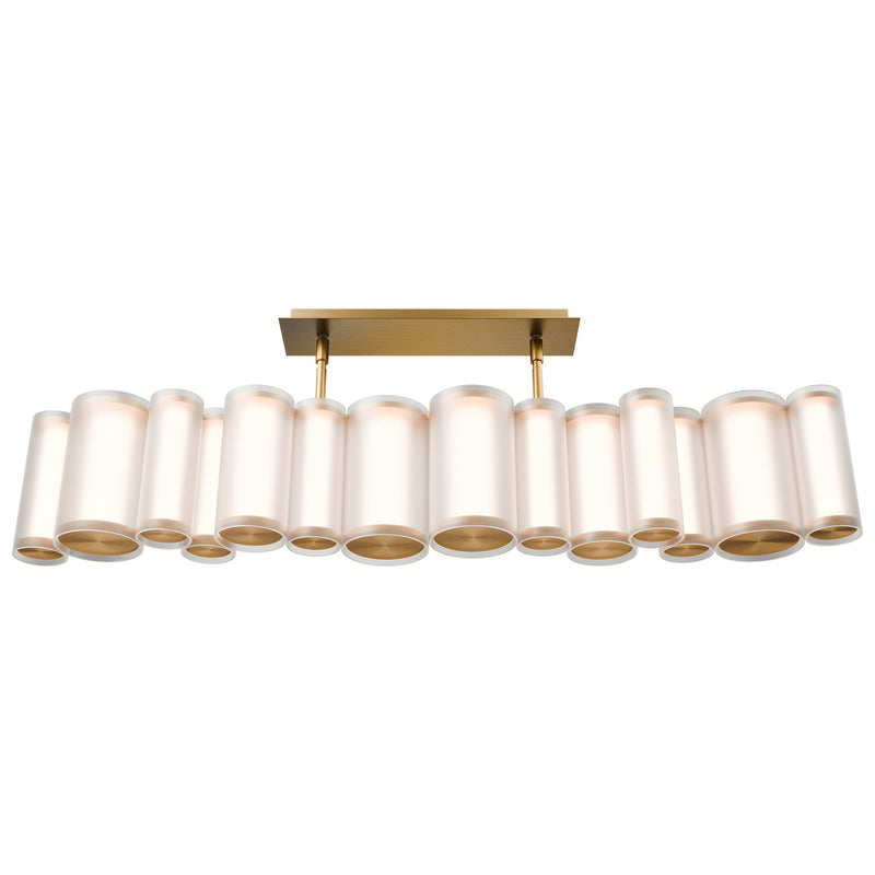 Aged Brass Troop 4CCT Linear Suspension by WAC Lighting