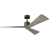 Aged Pewter Housing with Light Grey Weathered Oak Blades Adler 52inch Ceiling Fan by Visual Comfort Fans