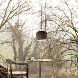 Aim Plug-In Pendant Light Medium Anodized Blue Steel By Flos - Lifestyle View