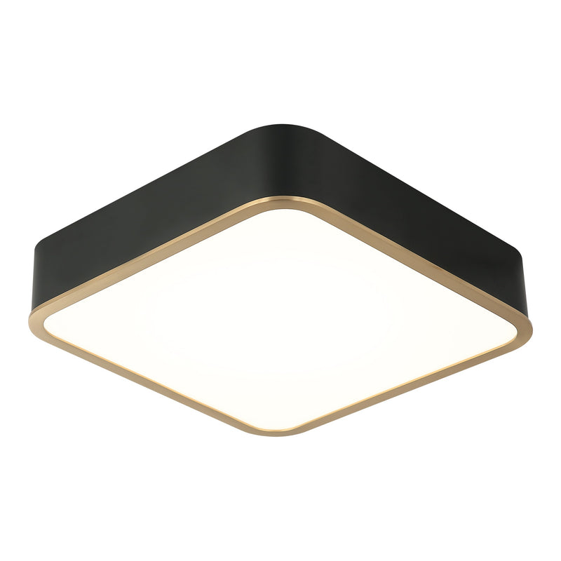 Ainslay Ceiling Mount 12 Inch Black + Aged Gold Brass