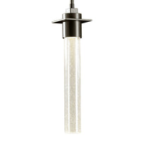 Airis Mini Pendant Small, shown in Dark Smoke, by Hubbardton Forge