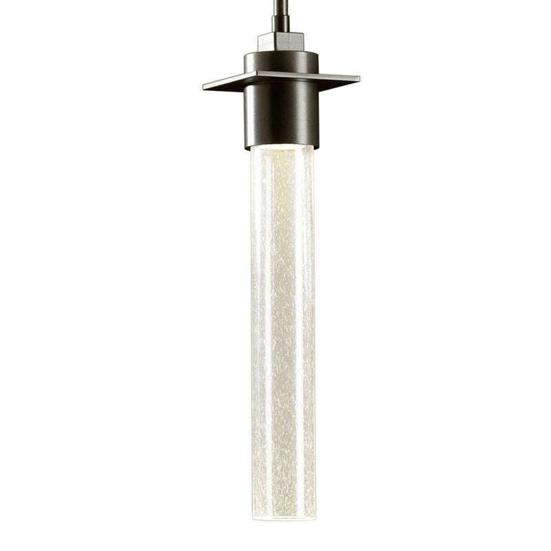 Airis Mini Pendant Small, shown in Dark Smoke, by Hubbardton Forge