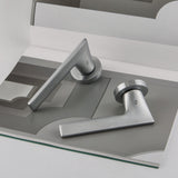 Alato Door Lever in Satin Chrome lifestyle view by Colombo Design