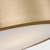 Albee Flush Mount Large Satin Brass By Generation Lighitng - Detaield View1