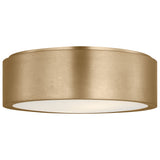 Albee Flush Mount Medium Satin Brass By Generation Lighitng - Side View