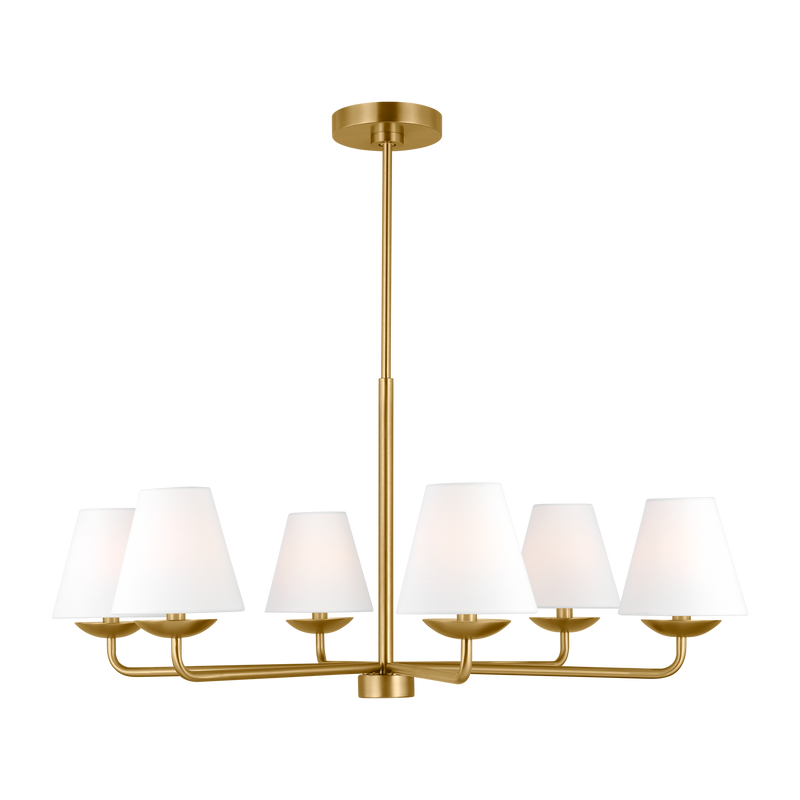 Albion Chandelier Satin Brass Medium By Visual Comfort Modern