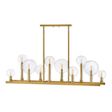 Alchemy Medium Ten Light Linear - Lacquered Brass - by Hinkley