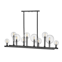 Alchemy Medium Ten Light Linear - Black - by Hinkley