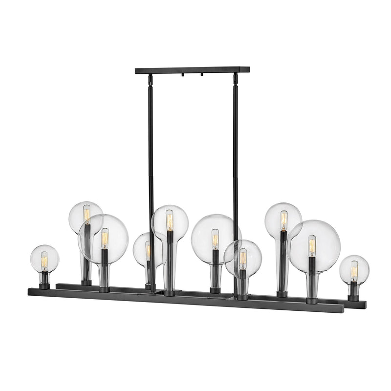 Alchemy Medium Ten Light Linear - Black - by Hinkley