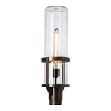 Alcove Outdoor Post Lantern, shown in Coastal Bronze, Clear Glass, by Hubbardton Forge
