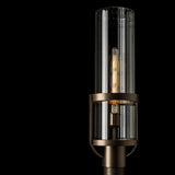 Alcove Outdoor Post Lantern detail in Coastal Bronze, Clear Glass, by Hubbardton Forge