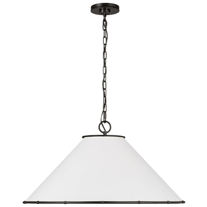 Aldric Pendant Medium Aged Iron By Visual Comfort Studio - Side View
