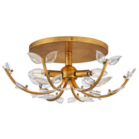 Aliso Medium Semi-Flush Mount - Distressed Brass - by Hinkley