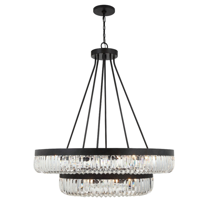 Alister 2-Tier Chandelier 42'' Charcoal Bronze