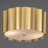 Allegra Flush Mount Weathered Brass By Maxim Lighting - Front View2
