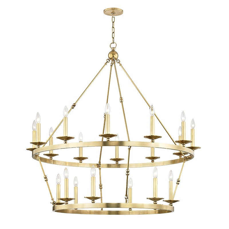 Allendale 2-Tier Chandelier - 20-Light - Aged Brass by Hudson Valley