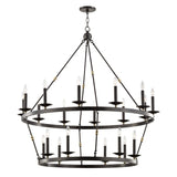 Allendale 2-Tier Chandelier - 20-Light - Aged Old Bronze by Hudson Valley
