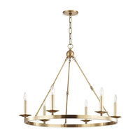 Allendale Chandelier - 6-Light - Aged Brass by Hudson Valley