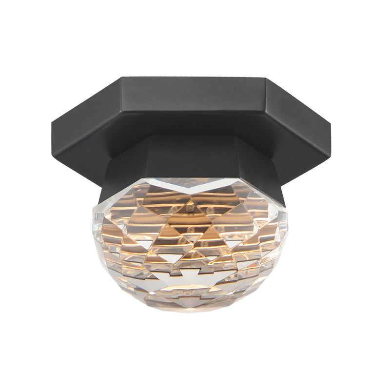 Allumettes 1-Light LED Flush Mount by ET2 - Black