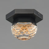 Allumettes 1-Light LED Flush Mount by ET2 - Black