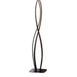 Almost Infinity Floor Lamp, shown in Black, Natural Anna Shade, by Hubbardton Forge