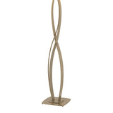 Almost Infinity Floor Lamp in Soft Gold, Flax Shade by Hubbardton Forge
