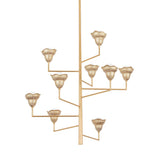 Alora Chandelier - 9-Light - Vintage Gold Leaf with Gilded Ivory by Hudson Valley