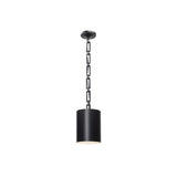 Alston Mini Cylinder Pendant 8'' Matte Black + White