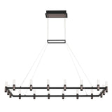 Altamont Multi-Light Chandelier 18-Light Satin Nickel Black by Eurofase