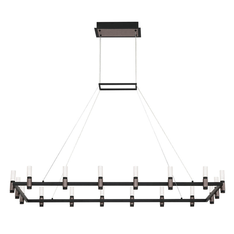 Altamont Multi-Light Chandelier 18-Light Satin Nickel Black by Eurofase
