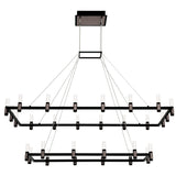 Altamont Multi-Light Chandelier 30-Light Satin Nickel Black by Eurofase
