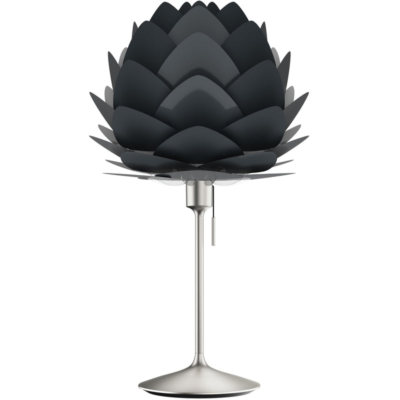 Aluvia Table Lamp Brushed Steel Anthracite Grey By UMAGE