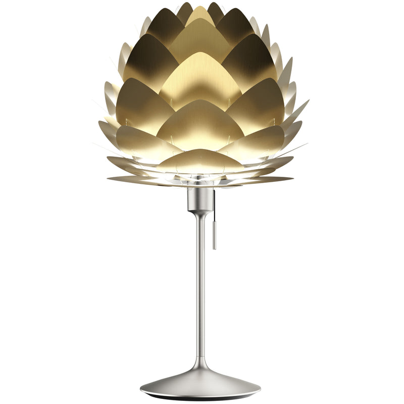Aluvia Table Lamp Brushed Steel Brushed Brass By UMAGE