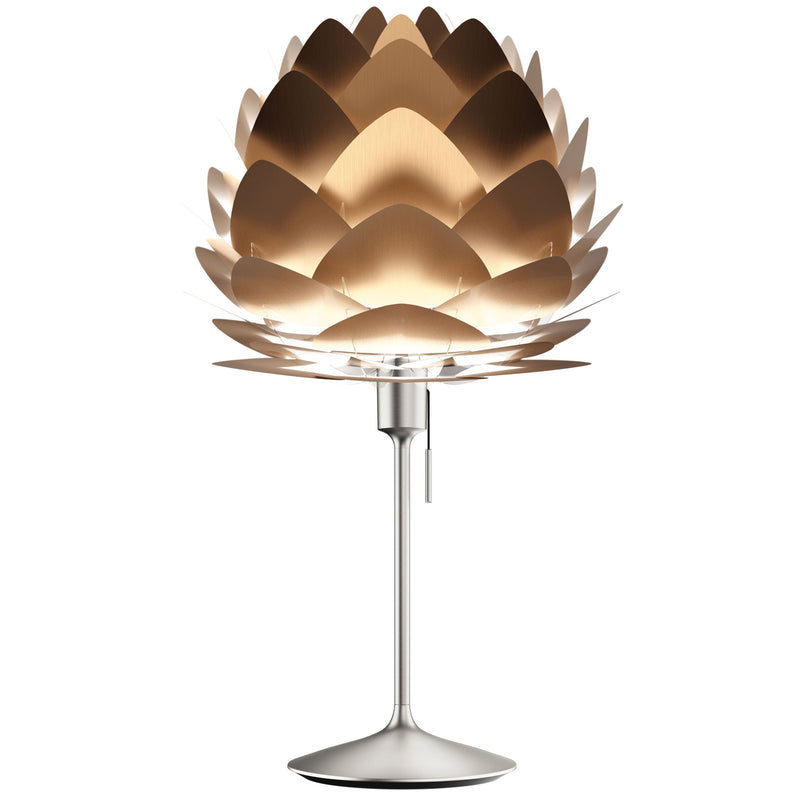 Aluvia Table Lamp Brushed Steel Brushed Bronze By UMAGE