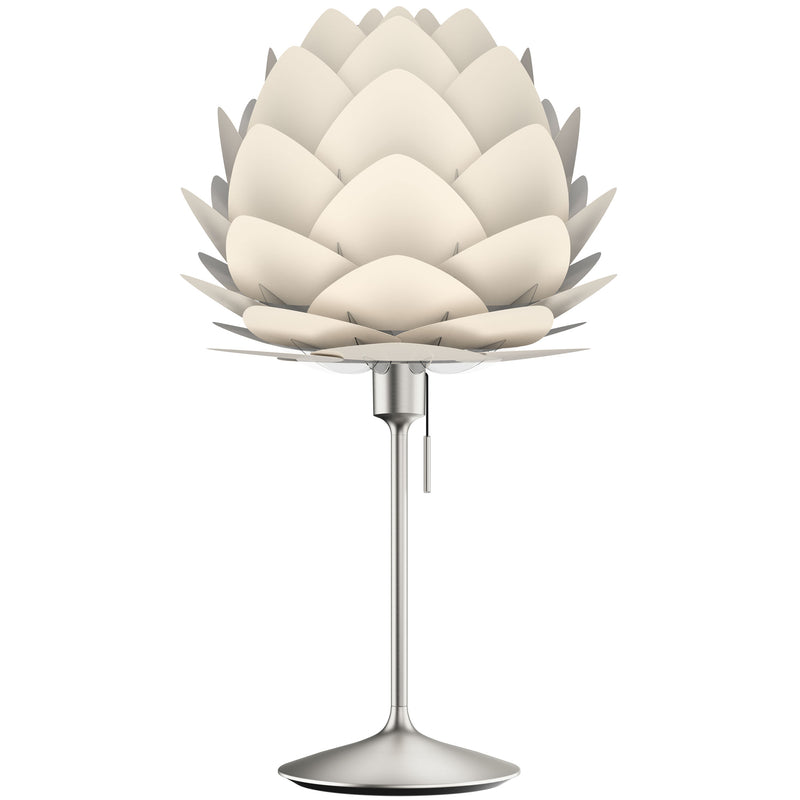 Aluvia Table Lamp Brushed Steel Pearl By UMAGE