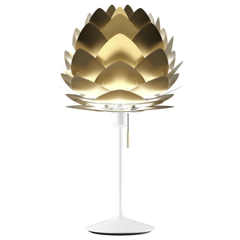 Aluvia Table Lamp White Brushed Brass By UMAGE