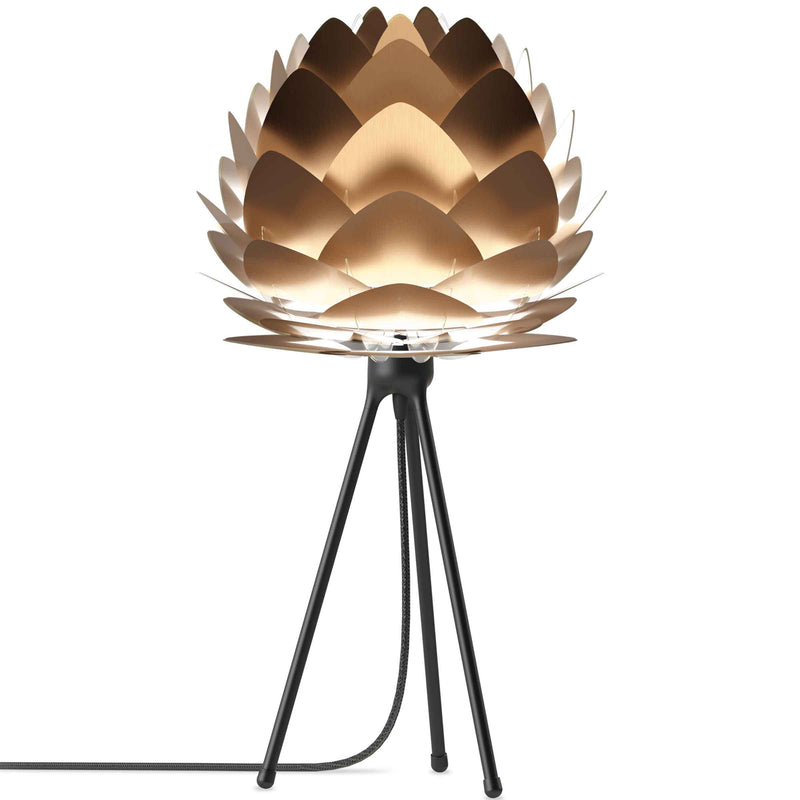 Aluvia Tripod Table Lamp Brushed Bronze Colour Black Finish By Umage