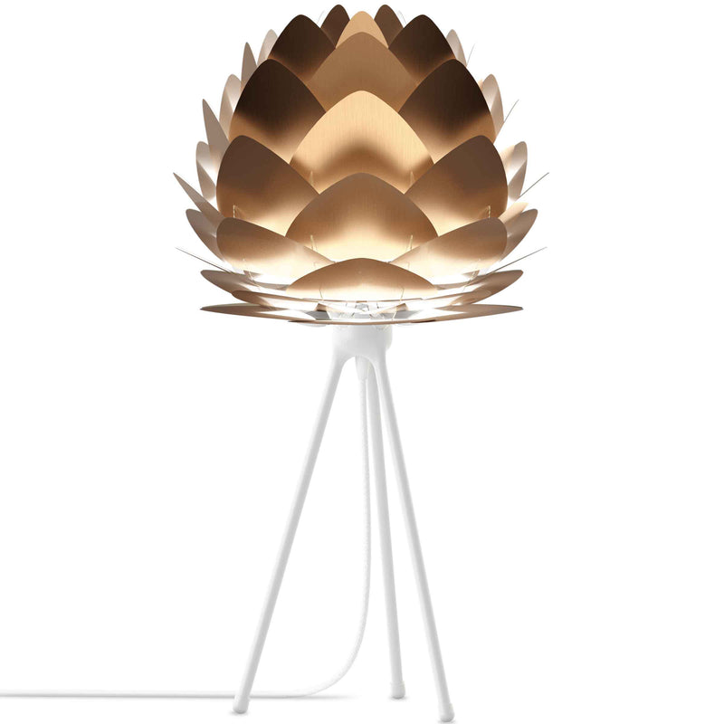 Aluvia Tripod Table Lamp Brushed Bronze White By Umage