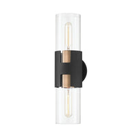 Amado Wall Sconce - 17 Inch - Patina Brass with Texture Black by Troy Lighting