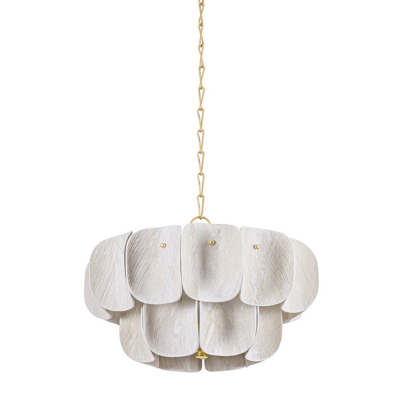 Amalfi Chandelier - 8 Light, Vintage Gold Leaf by Hudson Valley