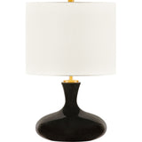 Amber Table Lamp — White Linen, Black Ceramic | Black Ceramic