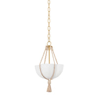 Amberley Pendant - 12 Inch, Vintage Gold Leaf by Hudson Valley