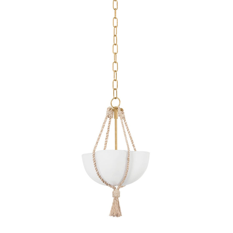 Amberley Pendant - 12 Inch, Vintage Gold Leaf by Hudson Valley