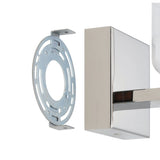 Amelia 4-inch 2-light Polished Nickel and Champagne Gold 5CCT LED Vanity Light with Clear and Clear Ribbed Glass