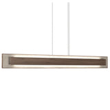 American Walnut Petra Linear Pendant with White Stone Accent by Accord