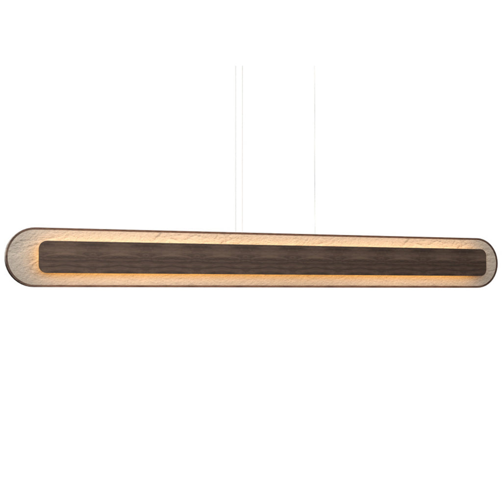 Petra Rounded Linear Pendant with White Stone Accent By Accord